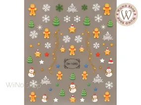 Gingerbread Christmas Adhesive Nail Art Sticker - 1 pc (TH-1090)