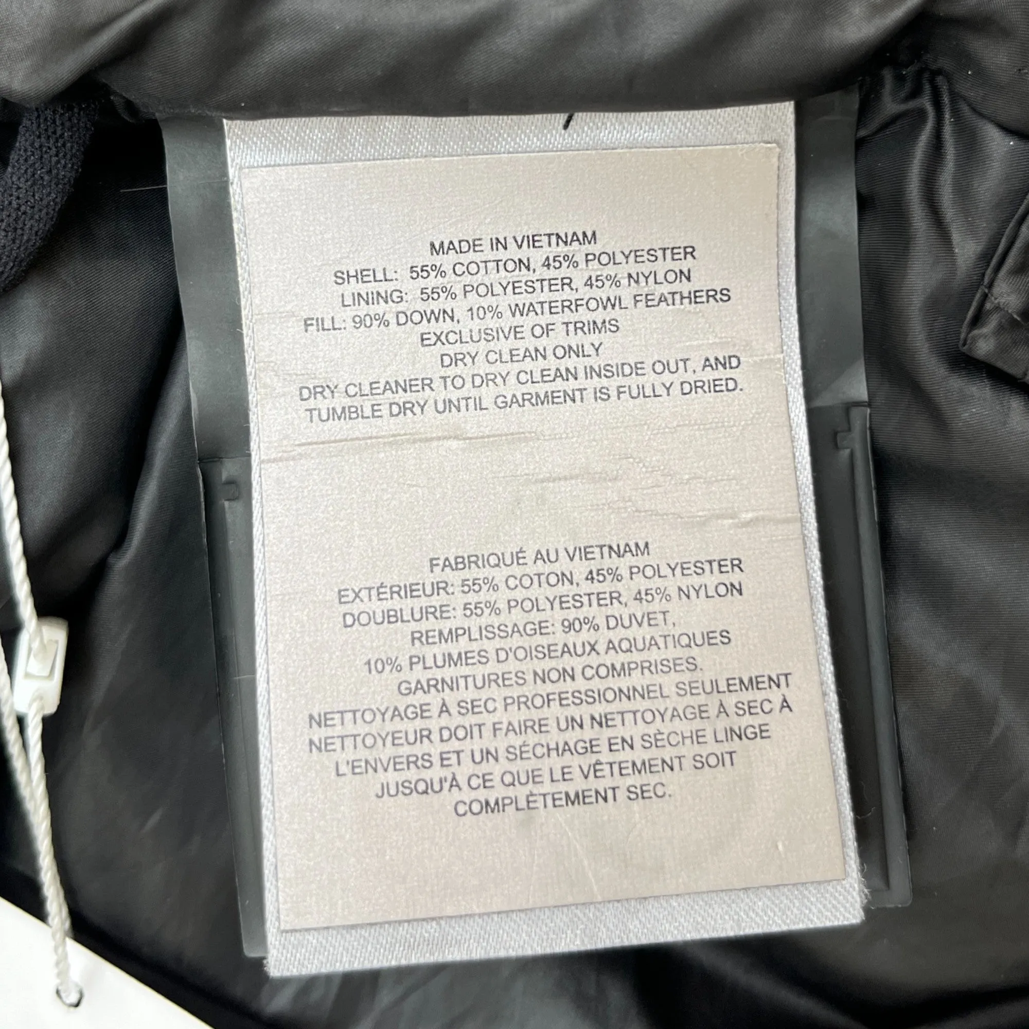 Premium Mens Medium Size 3Q Black Down Jacket